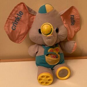 1987 Playskool Vintage Busy Elephant Sensory Toy activity Plush 16”